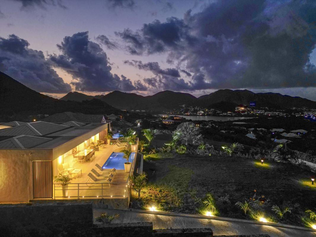 43 Location villa Baie Orientale Saint Martin_de nuit
